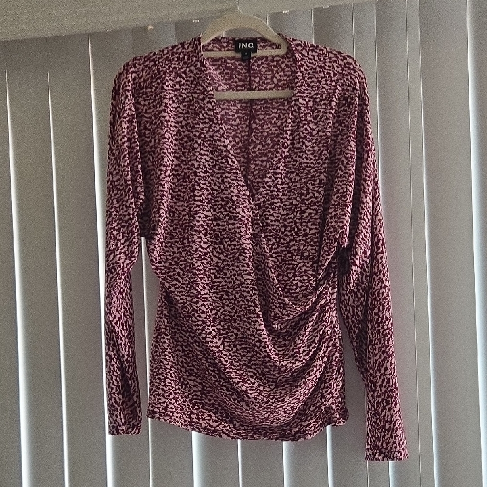 INC Women's Patterned Drape Blouse